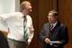 Giles Clarke (ECB) and N Srinivasan (BCCI)