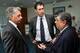 Dave Richardson (ICC), James Sutherland (CA) and N Srinivasan (BCCI)