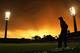 PERTH, AUSTRALIA - JANUARY 28: Glenn McGrath of Australia fields near the boundary at sunset during game eight of the Commonwealth Bank One Day International Series between Australia and New Zealand at the WACA on January 28, 2007 in Perth, Australia. (