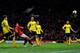 MANCHESTER, ENGLAND - JANUARY 22: Javier Hernandez of Manchester United scores his team's second goal during the Capital One Cup semi final, second leg match between Manchester United and Sunderland at Old Trafford on January 22, 2014 in Manchester, Engl