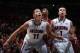 TUCSON, AZ - DECEMBER 11: Aaron Gordon #11 and Gabe York #1 of the Arizona Wildcats in action during the college basketball game against the New Mexico State Aggies at McKale Center on December 11, 2013 in Tucson, Arizona. he Wildcats defeated the Aggies