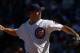 CHICAGO - OCTOBER 3: Greg Maddux #31 of the Chicago Cubs pitches on his way to his 16th win of the season against the Atlanta Braves on October 3, 2004 at Wrigley Field in Chicago, Illinois. The Cubs defeated the Braves 10-8. (Photo by Jonathan Daniel/G