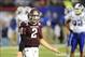Dec 31, 2013; Atlanta, GA, USA; Texas A&M Aggies quarterback Johnny Manziel (2) reacts to the sideline against the Duke Blue Devils during the second quarter in the 2013 Chick-fil-a Bowl at the Georgia Dome. Mandatory Credit: Dale Zanine-USA TODAY Sports