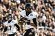 Jan 4, 2014; Birmingham, AL, USA; Vanderbilt Commodores wide receiver Jordan Matthews (87) catches a pass for a touchdown against the Houston Cougars during the 2014 Compass Bowl at Legion Field. Mandatory Credit: Marvin Gentry-USA TODAY Sports