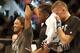 Dec 8, 2012, Seattle, WA, USA; Ben Henderson (left) celebrates his victory over Nate Diaz following their championship lightweight bout at MMA on FOX 5 at Key Arena. Mandatory Credit: Joe Nicholson-USA TODAY Sports
