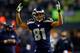 SEATTLE, WA - JANUARY 19: Wide receiver Golden Tate #81 of the Seattle Seahawks celebrates in the fourth quarter while taking on the San Francisco 49ers during the 2014 NFC Championship at CenturyLink Field on January 19, 2014 in Seattle, Washington. (P
