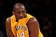 LOS ANGELES, CA - MAY 04: Kobe Bryant #24 of the Los Angeles Lakers bites his jersey while taking on the Dallas Mavericks in the first quarter in Game Two of the Western Conference Semifinals in the 2011 NBA Playoffs at Staples Center on May 4, 2011 in L