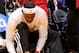 LOS ANGELES, CA - DECEMBER 25: LeBron James #6 of the Miami Heat ties his shoes before a game against the Los Angeles Lakers at STAPLES Center on December 25, 2013 in Los Angeles, California. NOTE TO USER: User expressly acknowledges and agrees that, by d