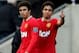 WOLVERHAMPTON, ENGLAND - MARCH 18: Fabio Da Silva (L) and Rafael Da Silva during the Barclays Premier League Match between Wolverhampton Wanderers and Manchester United at Molineux on March 18, 2012 in Wolverhampton, England. (Photo by Scott Heavey/Gett