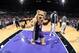 SACRAMENTO, CA - DECEMBER 3: Sacramento Kings mascot, Slamson, gets ready to entertain the crowd as the Sacramento Kings take on the Oklahoma City Thunder at Sleep Train Arena on December 3, 2013 in Sacramento, California. NOTE TO USER: User expressly ack