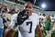 Sep 15, 2012; East Lansing, MI, USA; Notre Dame Fighting Irish defensive end Stephon Tuitt (7) celebrates after Notre Dame defeated the Michigan State Spartans 20-3 at Spartan Stadium. Mandatory Credit: Matt Cashore-US PRESSWIR