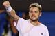 MELBOURNE, AUSTRALIA - JANUARY 23: Stanislas Wawrinka of Switzerland celebrates winning his semifinal match against Tomas Berdych of the Czech Republic during day 11 of the 2014 Australian Open at Melbourne Park on January 23, 2014 in Melbourne, Australi