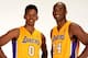 EL SEGUNDO, CA - SEPTEMBER 28: Nick Young #0 and Kobe Bryant #24 of the Los Angeles Lakers pose for a picture during media day at Toyota Sports Center on September 28, 2013 in El Segundo, California. NOTE TO USER: User expressly acknowledges and agrees t