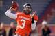 Jan 20, 2014; Mobile, AL, USA; North squad quarterback Logan Thomas of Virginia Tech (3) passes during practice at Ladd-Peebles Stadium. Mandatory Credit: John David Mercer-USA TODAY Sports