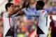 BOURNEMOUTH, ENGLAND - JANUARY 25: Daniel Sturridge of Liverpool celebrates scoring their second goal with Luis Suarez of Liverpool during the FA Cup Fourth Round match between Bournemouth and Liverpool at Goldsands Stadium on January 25, 2014 in Bournem