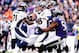 December 16, 2012;Baltimore, MD, USA; Denver Broncos quarterback Peyton Manning (18) is sacked by Baltimore Ravens linebacker Albert McClellan (50) at M&T Bank Stadium Mandatory Credit: Evan Habeeb-USA TODAY Sports