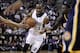 Jan 24, 2014; Sacramento, CA, USA; Sacramento Kings guard Marcus Thornton (23) drives the lane in front of Indiana Pacers defenders in the first half of their NBA basketball game at Sleep Train Arena. Mandatory Credit: Lance Iversen-USA TODAY Sports