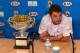MELBOURNE, AUSTRALIA - JANUARY 26: Stanislas Wawrinka of Switzerland looks on in a press conference after defeating Rafael Nadal of Spain during day 14 of the 2014 Australian Open at Melbourne Park on January 26, 2014 in Melbourne, Australia. (Photo by