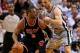MIAMI, FL - JANUARY 26: Dwyane Wade #3 of the Miami Heat posts up Manu Ginobili #20 of the San Antonio Spurs during a game at American Airlines Arena on January 26, 2014 in Miami, Florida. NOTE TO USER: User expressly acknowledges and agrees that, by dow