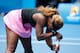 MELBOURNE, AUSTRALIA - JANUARY 19: Serena Williams of the United States reacts to a point in her fourth round match against Ana Ivanovic of Serbia during day seven of the 2014 Australian Open at Melbourne Park on January 19, 2014 in Melbourne, Australia.