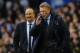 LIVERPOOL, ENGLAND - DECEMBER 30: Everton Manager David Moyes gestures as Chelsea Manager Rafael Benitez looks on during the Barclays Premier League match between Everton and Chelsea at Goodison Park on December 30, 2012 in Liverpool, England. (Photo by