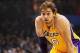 Jan 24, 2014; Orlando, FL, USA; Los Angeles Lakers center Pau Gasol (16) against the Orlando Magic during the first quarter at Amway Center. Mandatory Credit: Kim Klement-USA TODAY Sports