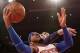 Jan 26, 2014; New York, NY, USA; New York Knicks small forward Carmelo Anthony (7) shoots the ball as Los Angeles Lakers center Pau Gasol (16) defends during the fourth quarter at Madison Square Garden. The Knicks won 110-103. Mandatory Credit: Anthony G