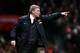 MANCHESTER, ENGLAND - JANUARY 22: David Moyes the Manchester United manager directs his players during the Capital One Cup semi final, second leg match between Manchester United and Sunderland at Old Trafford on January 22, 2014 in Manchester, England.