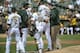 McCarthy right after being struck by Aybar's line drive on September 5, 2012.