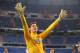 MADRID, SPAIN - MAY 17: Thibaut Courtois of Club Atletico de Madrid celebrates after Atletico beat Real Madrid 2-1 in the Copa del Rey Final at Estadio Santiago Bernabeu on May 17, 2013 in Madrid, Spain. (Photo by Denis Doyle/Getty Images)