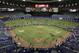 MONTREAL - SEPTEMBER 29: A general view of Olympic Stadium prior to the Montreal Expos' final home game against the Florida Marlins September 29, 2004 in Montreal, Canada. The Expos will play their 2005 season in Washington, DC. (Photo by Charles Laberg