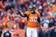 DENVER, CO - JANUARY 12: Julius Thomas #80 of the Denver Broncos reacts during their AFC Divisional Playoff Game against the San Diego Chargers at Sports Authority Field at Mile High on January 12, 2014 in Denver, Colorado. (Photo by Christian Petersen/