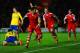 SOUTHAMPTON, ENGLAND - JANUARY 28: Jose Fonte of Southampton turns to celebrate scoring the opening goal during the Barclays Premier League match between Southampton and Arsenal at St Mary's Stadium on January 28, 2014 in Southampton, England. (Photo by