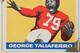 One of the more expressive cards depicting George Taliaferro, 1948, from the All-Star Football series, issued by Leaf Gum Company