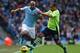 MANCHESTER, ENGLAND - NOVEMBER 17: Gabriel Agbonlahor of Aston Villa competes with Maicon of Manchester City during the Barclays Premier League match between Manchester City and Aston Villa at the Etihad Stadium on November 17, 2012 in Manchester, Englan