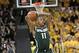 Jan 28, 2014; Iowa City, IA, USA; Michigan State Spartans guard Keith Appling (11) passes against the Iowa Hawkeyes during the first half at Carver-Hawkeye Arena. Mandatory Credit: Reese Strickland-USA TODAY Sports