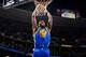 DENVER, CO - APRIL 23: Festus Ezeli #31 of the Golden State Warriors rises for a dunk against the Denver Nuggets in Game Two of the Western Conference Quarterfinals during the 2013 NBA Playoffs on April 23, 2013 at the Pepsi Center in Denver, Colorado. NO