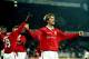 21 Apr 1999: David Beckham of Manchester United celebrates victory over Juventus in the UEFA Champions League semi-final second leg match at the Stadio delle Alpi in Turin, Italy. United won 3-2 on the night to go through 4-3 on aggregate. \ Pic: Claudi