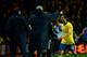 SOUTHAMPTON, ENGLAND - JANUARY 28: Mathieu Flamini of Arsenal leaves the field after receiving a red card during the Barclays Premier League match between Southampton and Arsenal at St Mary's Stadium on January 28, 2014 in Southampton, England. (Photo b