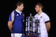 LONDON, ENGLAND - JANUARY 22: Captains Pascal Pape of France and Chris Robshaw of England pose for a photo during the RBS Six Nations Launch at The Hurlingham Club on January 22, 2014 in London, England. (Photo by Bryn Lennon/Getty Images)