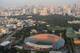 TOKYO, JAPAN - SEPTEMBER 12: Aerial view of National Olympic Stadium which will host the Opening and closing ceremony, Football, athletics and Rugby events during the Tokyo 2020 Olympic Games on September 12, 2013 in Tokyo, Japan. Tokyo was selected as t