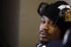 JERSEY CITY, NJ - JANUARY 29: Marshawn Lynch #24 of the Seattle Seahawks sits in front of the media during an availability January 29, 2014 in Jersey City, New Jersey. The Denver Broncos and Seattle Seahawks will meet at Super Bowl XLVIII at Metlife St