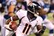 Oct 20, 2013; Indianapolis, IN, USA; Denver Broncos wide receiver Trindon Holliday (11) runs with the ball against the Indianapolis Colts during the game at Lucas Oil Stadium. Mandatory Credit: Brian Spurlock-USA TODAY Sports