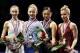 Jan 11, 2014; Boston, MA, USA; (From left to right) Silver medalist Polina Edmunds , gold medalist Gracie Gold , bronze medalist Mirai Nagasu , pewter medalist Ashley Wagner stand on the podium after the Ladies Free Skate at the TD Garden. Mandatory Cred