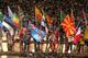 LONDON, ENGLAND - AUGUST 12: Flag bearing athletes parade during the Closing Ceremony on Day 16 of the London 2012 Olympic Games at Olympic Stadium on August 12, 2012 in London, England. (Photo by Paul Gilham/Getty Images)