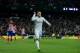 MADRID, SPAIN - FEBRUARY 05: Jese Rodriguez of Real Madrid CF jumps celebrating scoring their second goal during the Copa del Rey semifinal first leg match between Real Madrid CF and Club Atletico Madrid at Estadio Santiago Bernabeu on February 5, 2014 i