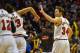 Jan 2, 2014; Chicago, IL, USA; Chicago Bulls small forward Mike Dunleavy (34) and Chicago Bulls center Joakim Noah (13) celebrate against the Boston Celtics during the 2nd half at the United Center. The Bulls won 94-82. Mandatory Credit: Matt Marton-USA
