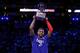 HOUSTON, TX - FEBRUARY 16: Kyrie Irving of the Cleveland Cavaliers celebrates after winning the Foot Locker Three-Point Contest part of 2013 NBA All-Star Weekend at the Toyota Center on February 16, 2013 in Houston, Texas. NOTE TO USER: User expressly ac