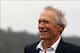 Feb 12, 2012; Pebble Beach CA, USA; Movie actor Clint Eastwood during the trophy presentation ceremony after the final round of the AT&T Pebble Beach Pro-Am at Pebble Beach Golf Links. Mandatory Credit: Jason O. Watson-USA TODAY Sports