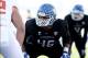 Nov 29, 2013; Buffalo, NY, USA; Buffalo Bulls linebacker Khalil Mack (46) waits for the snap against the Bowling Green Falcons at Ralph Wilson Stadium. Mandatory Credit: Timothy T. Ludwig-USA TODAY Sports